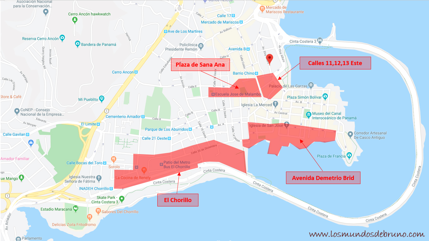 Mapa Casco Viejo Panama